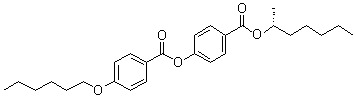 CAS 登录号：1243724-70-0, 4-(己氧基)苯甲酸 4-[[[(1R)-1-甲基己基]氧基]羰基]苯基酯
