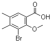 structure of CAS# 1245532-88-0, 3-溴-2-甲氧基-4,5-二甲基苯甲酸