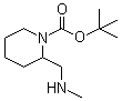 structure of CAS# 1245645-35-5, 2-[(甲基氨基)甲基]-1-哌啶甲酸叔丁酯