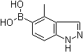 structure of CAS# 1245816-09-4, (4-甲基-1H-吲唑-5-基)硼酸