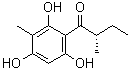 CAS # 124598-11-4, (S)-2-Methyl-1-(2,4,6-trihydroxy-3-methylphenyl)-1-butanone
