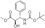 structure of CAS# 124605-42-1, (2R,3S)-N-叔丁氧羰基-3-苯基异丝氨酸甲酯