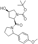CAS 登录号：1246639-53-1, (2R,4R)-rel-4-羟基-2-[[2-(4-甲氧基苯基)-1-吡咯烷基]羰基]-1-吡咯烷羧酸叔丁酯