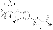 structure of CAS# 1246819-50-0, 非布索坦-d<sub>9</sub>