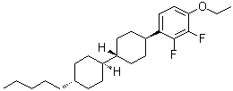 structure of CAS# 124728-81-0, 1-Ethoxy-2,3-difluoro-4-[(trans,trans)-4'-pentyl[1,1'-bicyclohexyl]-4-yl]benzene