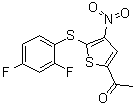 structure of CAS# 1247819-59-5, 1-[5-[(2,4-二氟苯基)硫基]-4-硝基-2-噻吩基]乙酮