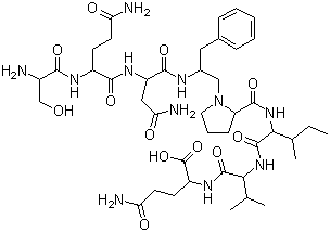 CAS 登录号：124869-92-7, 丝氨酰-谷氨酰胺酰-天冬氨酰胺酰-2-氨基-3-苯基丙基-(R)-脯氨酰-异亮氨酰-缬氨酰-谷氨酰胺