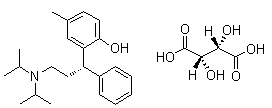 CAS # 124937-54-8, 2-[(1S)-3-[Bis(1-methylethyl)amino]-1-phenylpropyl]-4-methylphenol (2S,3S)-2,3-dihydroxybutanedioate (1:1)