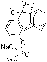 CAS # 124951-96-8, 3-(4-Methoxyspiro[1,2-dioxetane-3,2'-tricyclo[3.3.1.1(3,7)]decan]-4-yl)phenol dihydrogen phosphate disodium salt, AMPPD