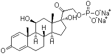 CAS # 125-02-0, Prednisolone phosphate sodium, (11b)-11,17-Dihydroxy-21-(phosphonooxy)-pregna-1,4-diene-3,20-dione disodium salt, Disodium prednisolone 21-phosphate