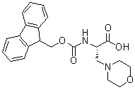 structure of CAS# 1251903-85-1, (alphaS)-alpha-[[(9H-芴-9-基甲氧基)羰基]氨基]-4-吗啉丙酸