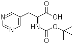 CAS # 1251904-63-8, (alphaS)-alpha-[[(tert-Butoxy)carbonyl]amino]-5-pyrimidinepropanoic acid
