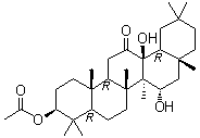 CAS # 125263-65-2, Rubiprasin A, (3beta,15alpha)-3-(Acetyloxy)-13,15-dihydroxyoleanan-12-one