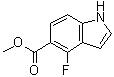 structure of CAS# 1252782-43-6, 4-氟-1H-吲哚-5-羧酸甲酯