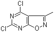 structure of CAS# 1253654-79-3, 4,6-二氯-3-甲基异恶唑并[5,4-d]嘧啶