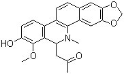 CAS # 1253740-09-8, 6-Acetonyl-N-methyl-dihydrodecarine, 1-(12,13-Dihydro-2-hydroxy-1-methoxy-12-methyl[1,3]benzodioxolo[5,6-c]phenanthridin-13-yl)-2-propanone
