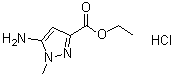 structure of CAS# 1253790-61-2, 5-氨基-1-甲基-1H-吡唑-3-羧酸乙酯盐酸盐