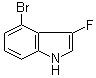 CAS 登录号：1253926-20-3, 4-溴-3-氟-1H-吲哚