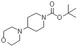 structure of CAS# 125541-20-0, tert-Butyl 4-(4-morpholinyl)-1-piperidinecarboxylate