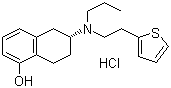 CAS 登录号：125572-92-1, (R)-5,6,7,8-四氢-6-[丙基[2-(2-噻吩基)乙基]氨基]-1-萘酚盐酸盐