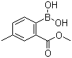 structure of CAS# 1256355-43-7, 2-甲氧羰基-4-甲基苯硼酸
