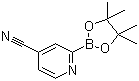structure of CAS# 1256359-18-8, 4-氰基吡啶-2-硼酸频哪醇酯