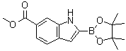 CAS 登录号：1256359-21-3, 2-(4,4,5,5-四甲基-1,3,2-二氧硼杂环戊烷-2-基)-1H-吲哚-6-羧酸甲酯