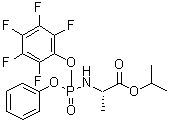 CAS 登录号：1256490-52-4, N-[(2,3,4,5,6-五氟苯氧基)苯氧基亚膦酰]-L-丙氨酸异丙酯