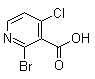 structure of CAS# 1256833-88-1, 2-溴-4-氯-3-吡啶羧酸