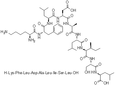 CAS 登录号：1256927-65-7, L-赖氨酰-L-苯丙氨酰-L-亮氨酰-L-alpha-天冬氨酰-L-丙氨酰-L-亮氨酰-L-异亮氨酰-L-丝氨酰-L-亮氨酸