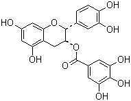 CAS # 1257-08-5, (-)-Epicatechin gallate, (2R,3R)-2-(3,4-Dihydroxyphenyl)-3,4-dihydro-1(2H)-benzopyran-3,5,7-triol 3-(3,4,5-trihydroxybenzoate), (-)-ECG