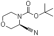 structure of CAS# 1257856-86-2, (3S)-3-氰基-4-吗啉羧酸叔丁酯