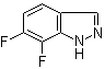 structure of CAS# 1260384-41-5, 6,7-Difluoro-1H-indazole