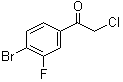 structure of CAS# 1260857-14-4, 1-(4-溴-3-氟苯基)-2-氯乙酮