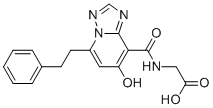 structure of CAS# 1262132-81-9, N-[[7-Hydroxy-5-(2-phenylethyl)[1,2,4]triazolo[1,5-a]pyridin-8-yl]carbonyl]glycine