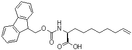 structure of CAS# 1262886-64-5, (2S)-2-[[(9H-芴-9-基甲氧基)羰基]氨基]-9-癸烯酸