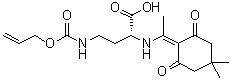 CAS 登录号：1263046-79-2, (2R)-2-[[1-(4,4-二甲基-2,6-二氧代环己亚基)乙基]氨基]-4-[[(2-丙烯-1-基氧基)羰基]氨基]丁酸