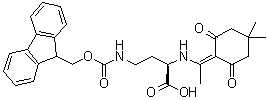 CAS # 1263046-84-9, (2R)-2-[[1-(4,4-Dimethyl-2,6-dioxocyclohexylidene)ethyl]amino]-4-[[(9H-fluoren-9-ylmethoxy)carbonyl]amino]butanoic acid