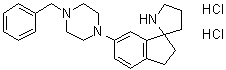 CAS # 1263282-38-7, 2,3-Dihydro-6-[4-(phenylmethyl)-1-piperazinyl]-spiro[1H-indene-1,2'-pyrrolidine] hydrochloride (1:2)