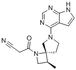 CAS # 1263774-59-9, (3S,4R)-3-Methyl-β-oxo-6-(7H-pyrrolo[2,3-d]pyrimidin-4-yl)-1,6-diazaspiro[3.4]octane-1-propanenitrile, Delgocitinib