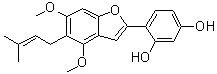 CAS # 126716-36-7, Gancaonin I, 4-[4,6-Dimethoxy-5-(3-methyl-2-buten-1-yl)-2-benzofuranyl]-1,3-benzenediol