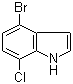 structure of CAS# 126811-30-1, 7-Chloro-4-bromoindole