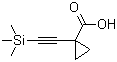 structure of CAS# 1268810-07-6, 1-[2-(Trimethylsilyl)ethynyl]cyclopropanecarboxylic acid