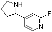 CAS # 1270485-14-7, 2-Fluoro-4-(2-pyrrolidinyl)pyridine
