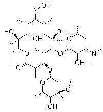 CAS # 127253-06-9, Clarithromycin oxime, 9(E)-6-O-Methyl-erythromycin oxime