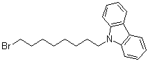 structure of CAS# 127271-60-7, 9-(8-Bromooctyl)-9H-carbazole