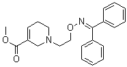 CAS # 127586-66-7, 1-[2-[[(Diphenylmethylene)amino]oxy]ethyl]-1,2,5,6-tetrahydro-3-pyridinecarboxylic acid methyl ester