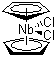 structure of CAS# 12793-14-5, Niobocene dichloride