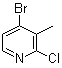 structure of CAS# 128071-86-3, 4-Bromo-2-chloro-3-methylpyridine