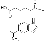 structure of CAS# 1282097-87-3, 1-(1H-吲哚-5-基)乙胺己二酸盐